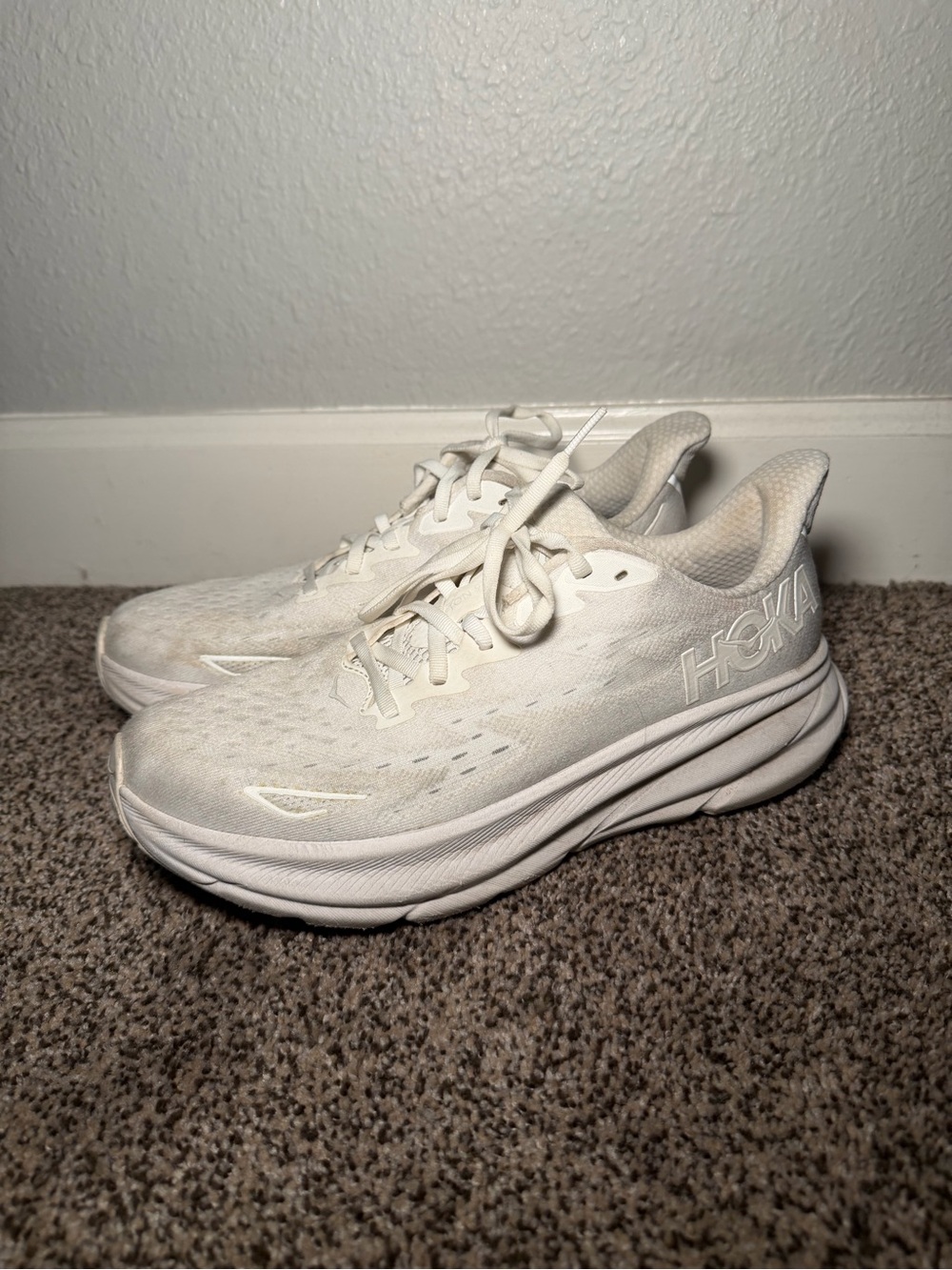 Hoka One One Women's White Athletic Running Shoes